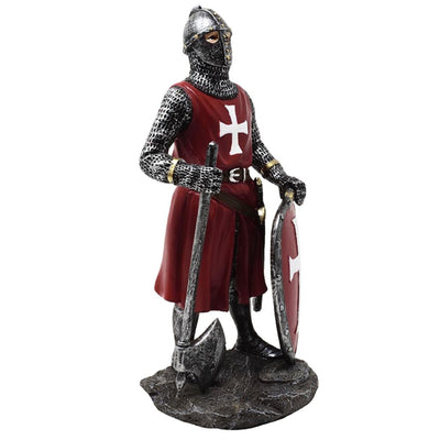 Statuette chevalier croisé 18,5 cm – Polyrésine – MC-23133