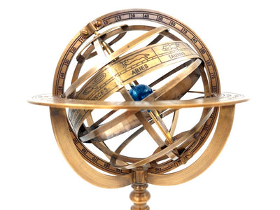 Astrolabe sphérique en laiton 39cm, personnalisable par gravure