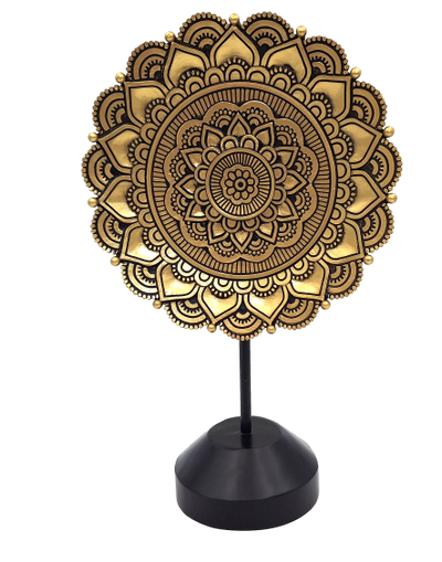 Oval Mandala Figurine - Buddhist decoration - 35cm - 44032FJH
