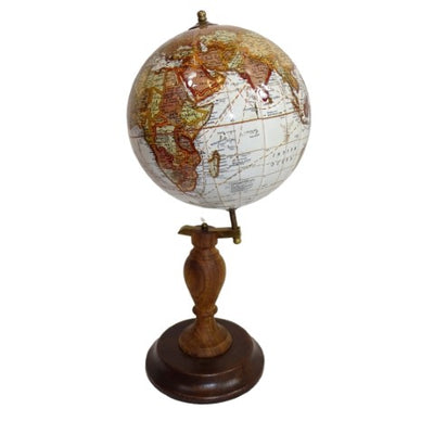 Elegante mappamondo decorativo su base in legno - World GLB-0096B