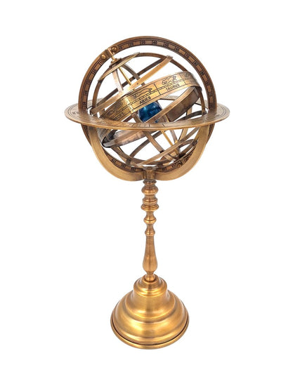 Astrolabe sphérique en laiton 39cm, personnalisable par gravure