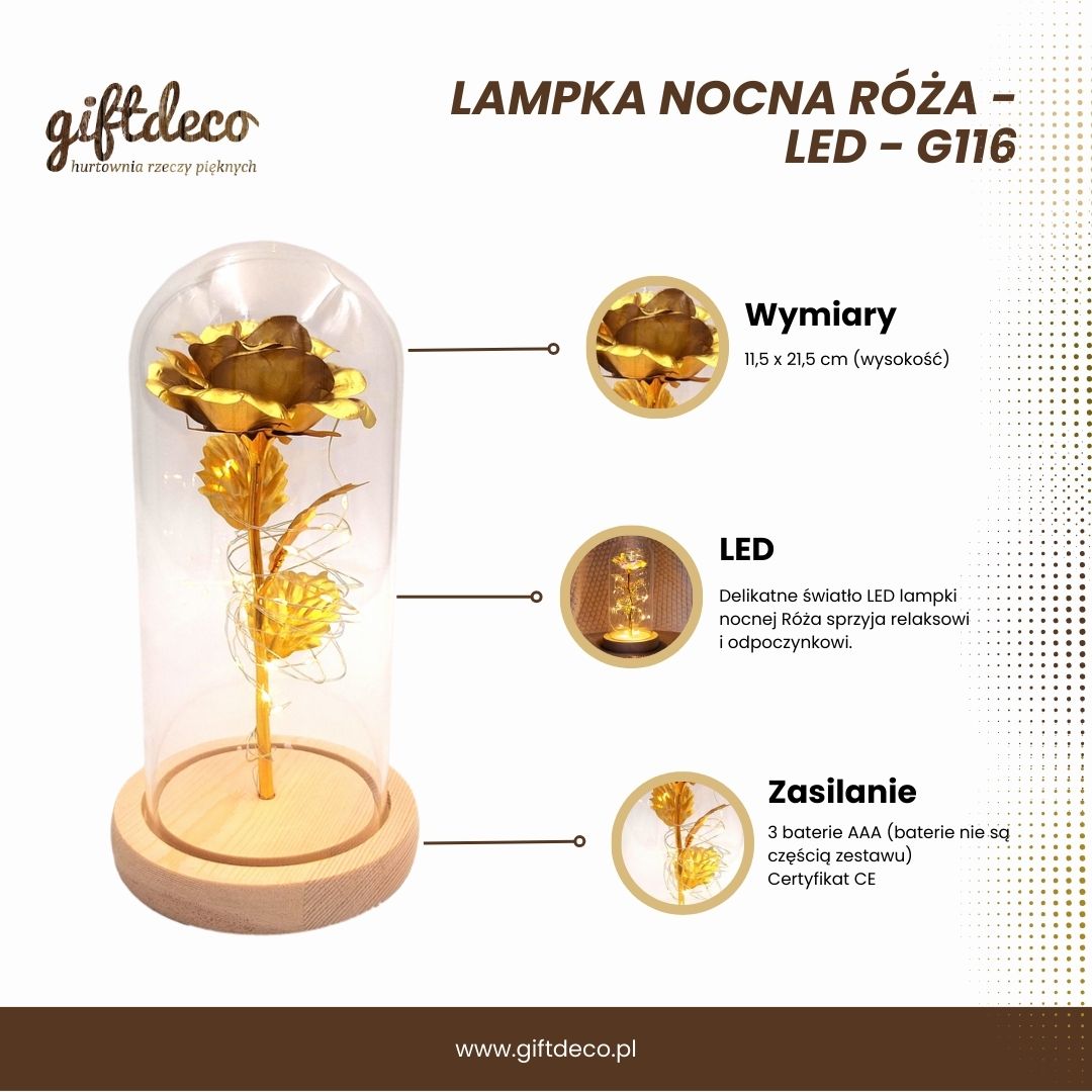 Rose Night Light - LED - G116