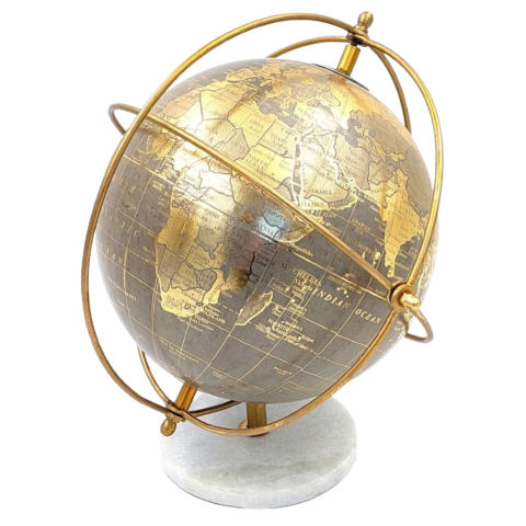 Globo decorativo su base in pietra GLB-127