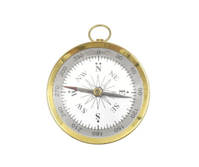 Brass Compass in a Wooden Box - C35A