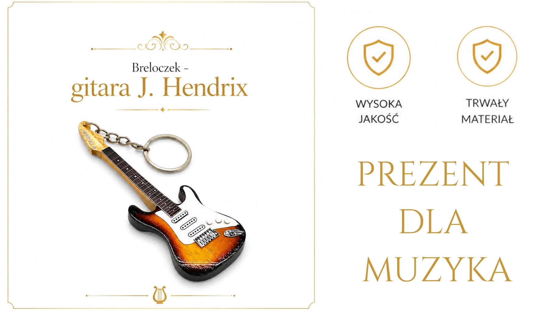 Schlüsselanhänger - Gitarre J. Hendrix - Mahagoni - EGK-0320