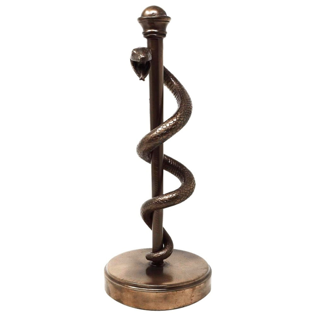Rod of Asclepius Figurine Gift for a Doctor or Medic - 30 cm Resin - MC-9634