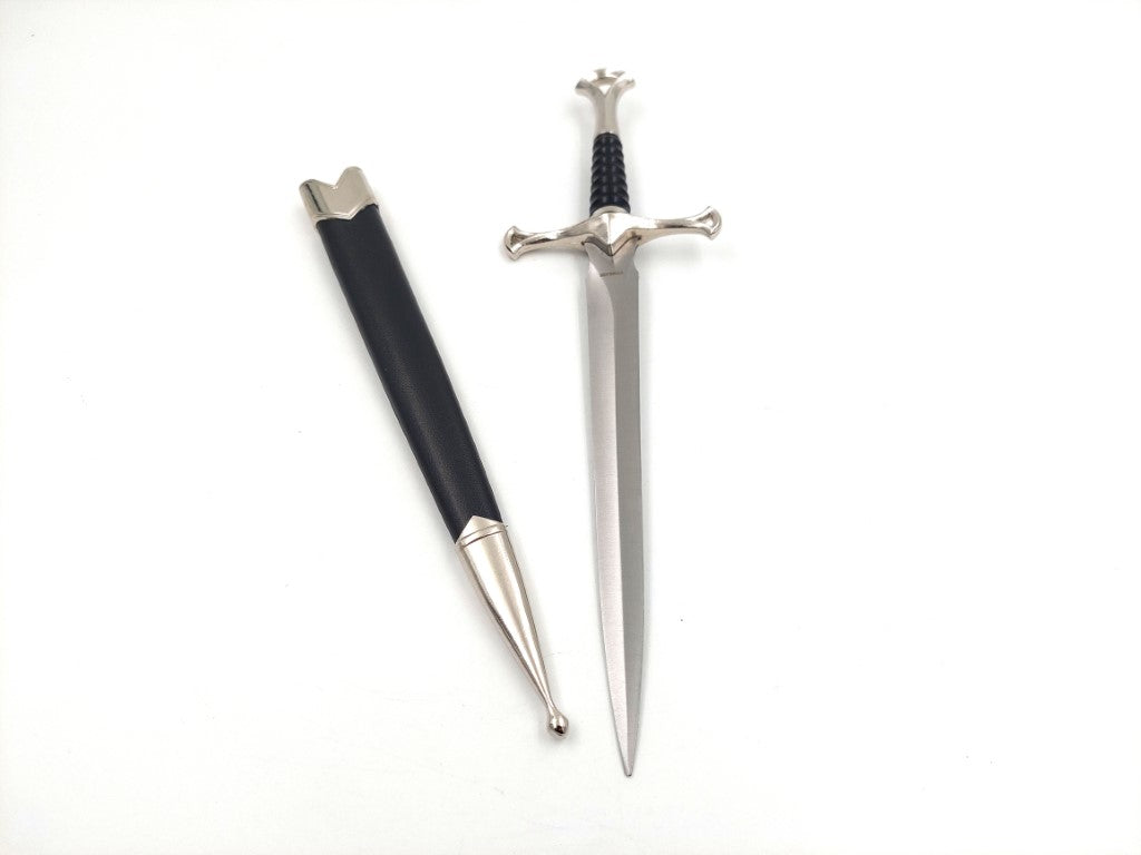 35 cm Medieval Knight’s Dagger Replica Made of Stainless Steel with Decorative Scabbard