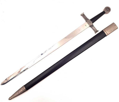 Épée de chevalier en acier 84 cm avec fourreau - Réplique - SW-114