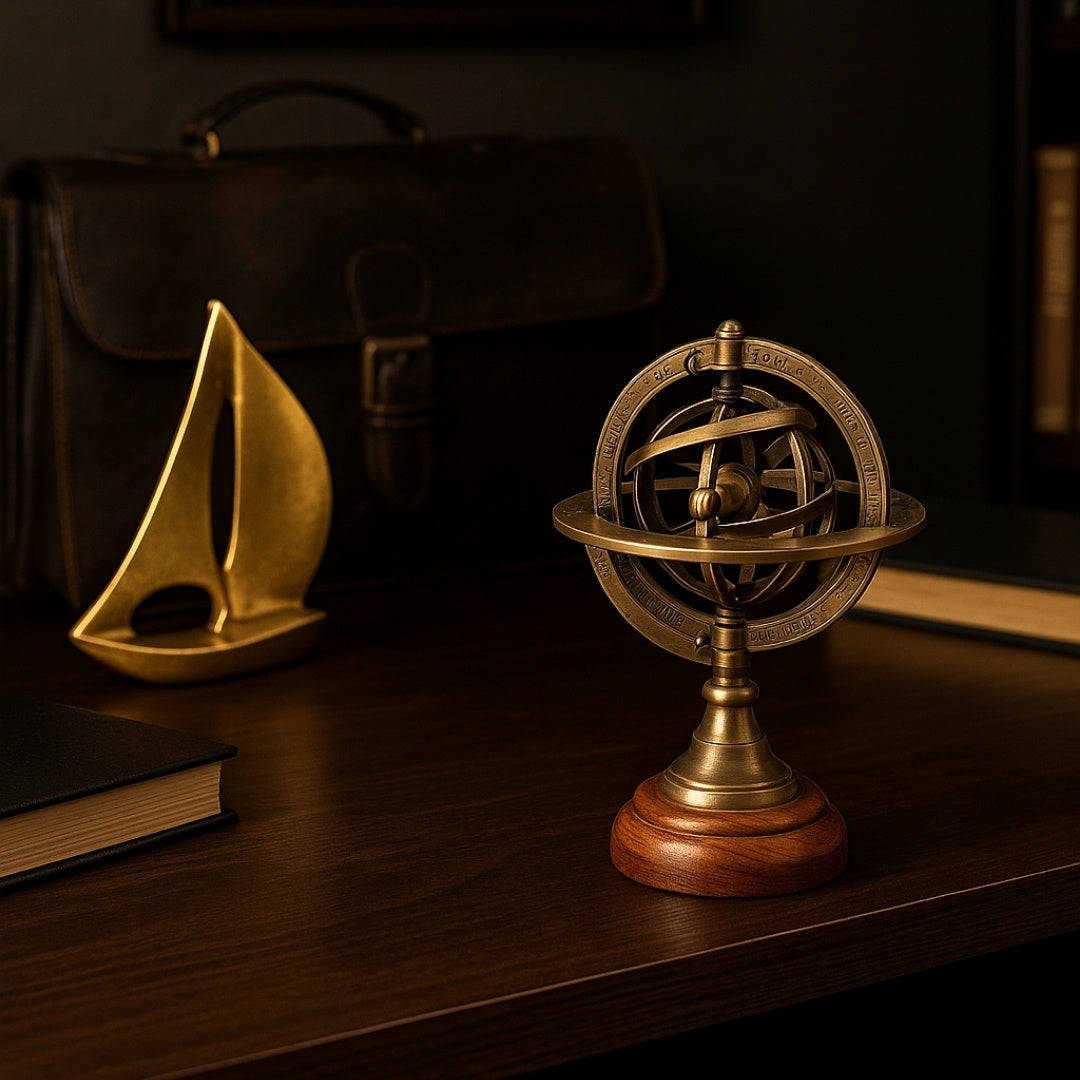 Astrolabe en laiton 14cm - NC1911