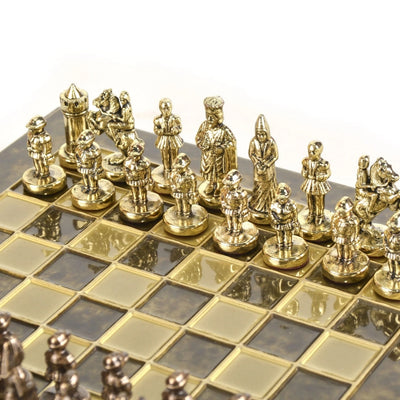 Exclusive Byzantine Metal Chess Set 20x20 cm - S1CBRO