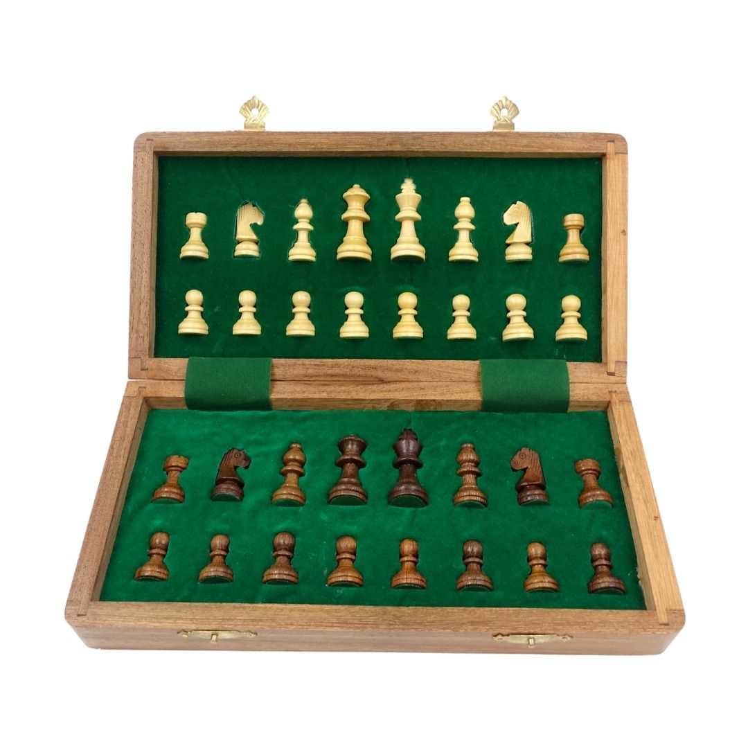 Scacchi magnetici in legno 30x30cm pieghevoli - G614