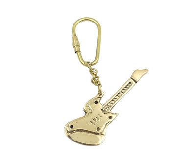 Brass Guitar Keychain in an Elegant Box – Gift for a Guitarist - KRT21A