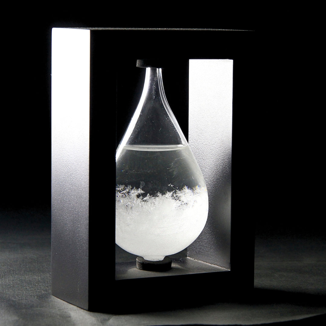 Baromètre tempête de FitzRoy dans un cadre en bois - Goutte Storm Glass – BAW1