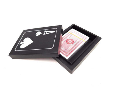 Élégant ensemble de cartes à jouer dans une boîte en résine et MDF - G1228