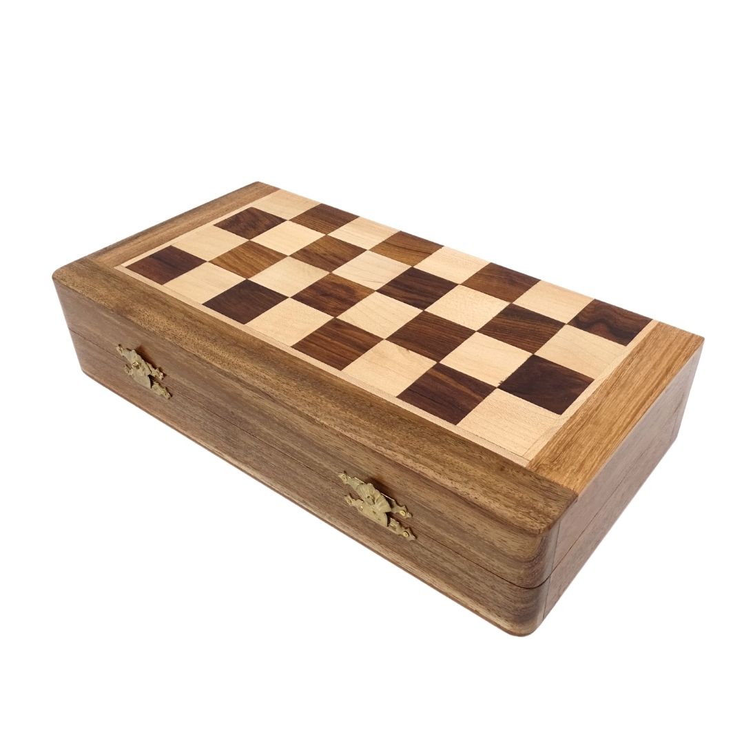 Scacchi magnetici in legno 30x30cm pieghevoli - G614