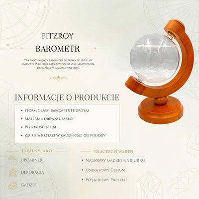 Fitzroy Storm Glass Globe Barometer - Desk Decoration Gadget - BAW11003
