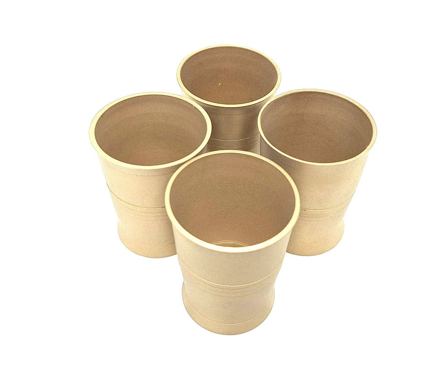 Set mit 4 Kelchen - Messing, matt – SEK