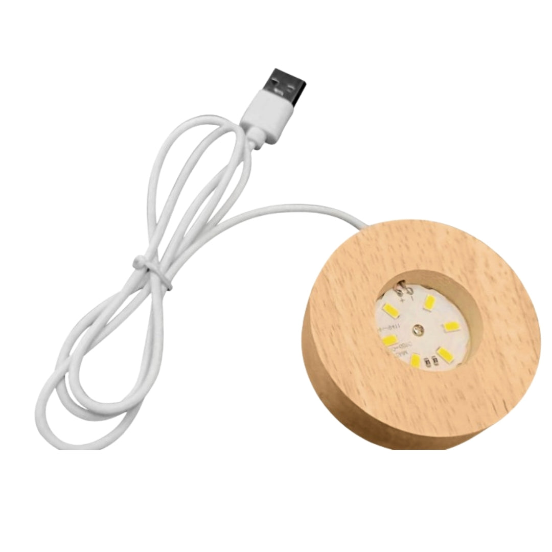 Boule de verre 3D Lune - Lampe de nuit LED USB - Gadget de bureau
 - KKS