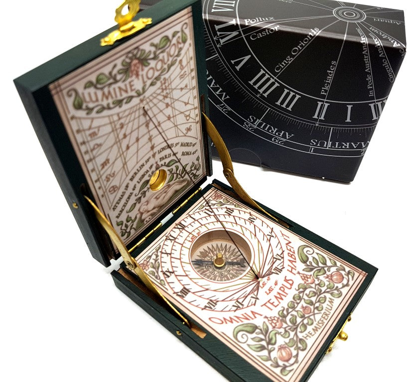Sonnenuhr mit Kompass Kepler-Diptychon - Replik – H04