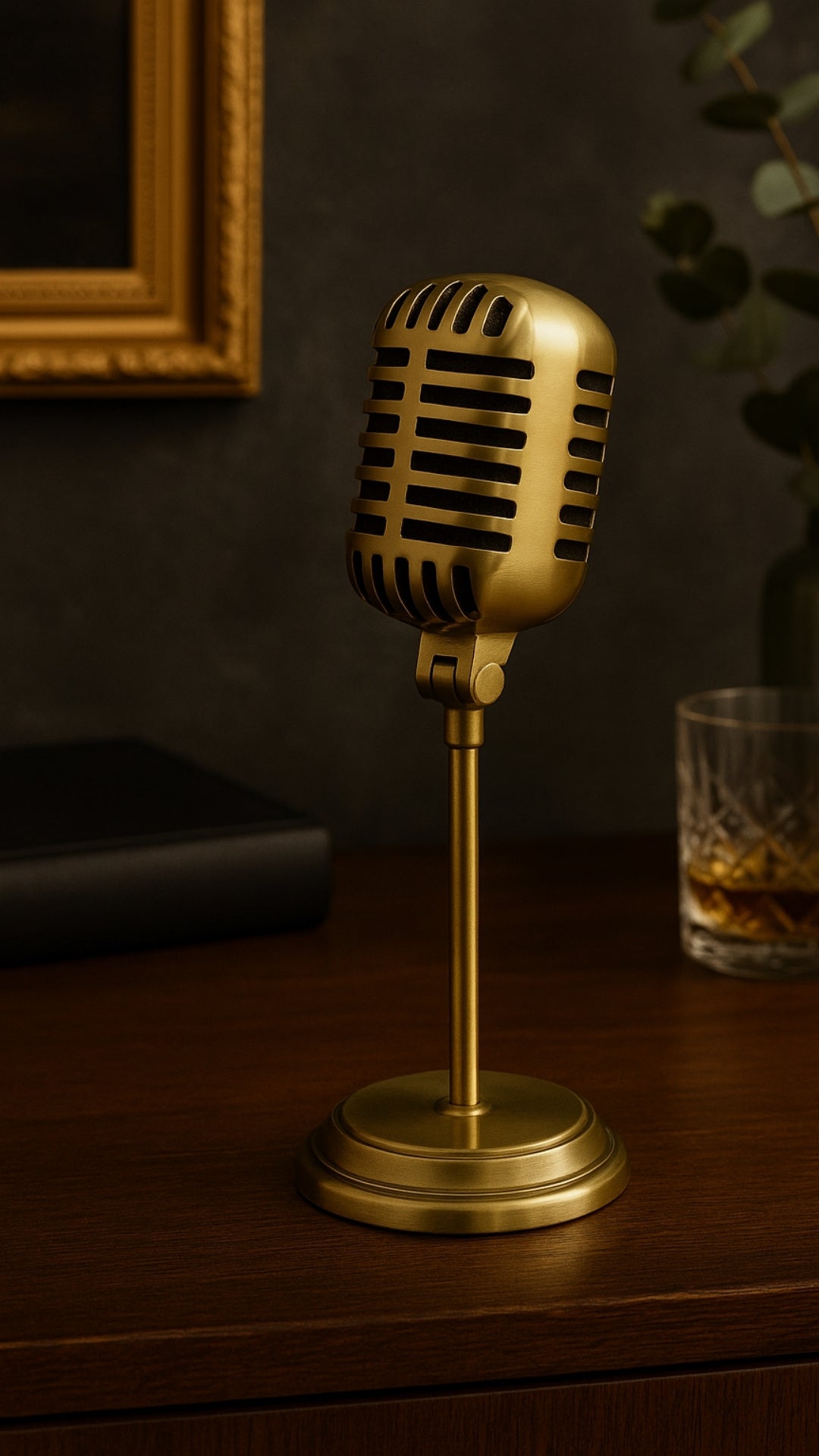 Retro-Mikrofon-Statuette – 92715B