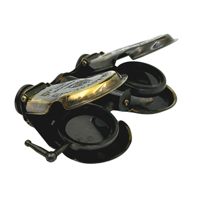 Longue-vue en laiton rétro dans étui en cuir avec possibilité de gravure