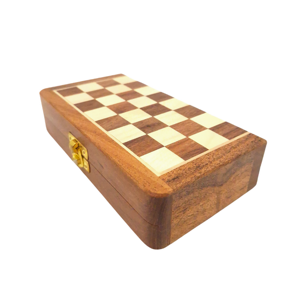 Magnetisches Holzschach 17x17cm - Klappbar - DNU-025