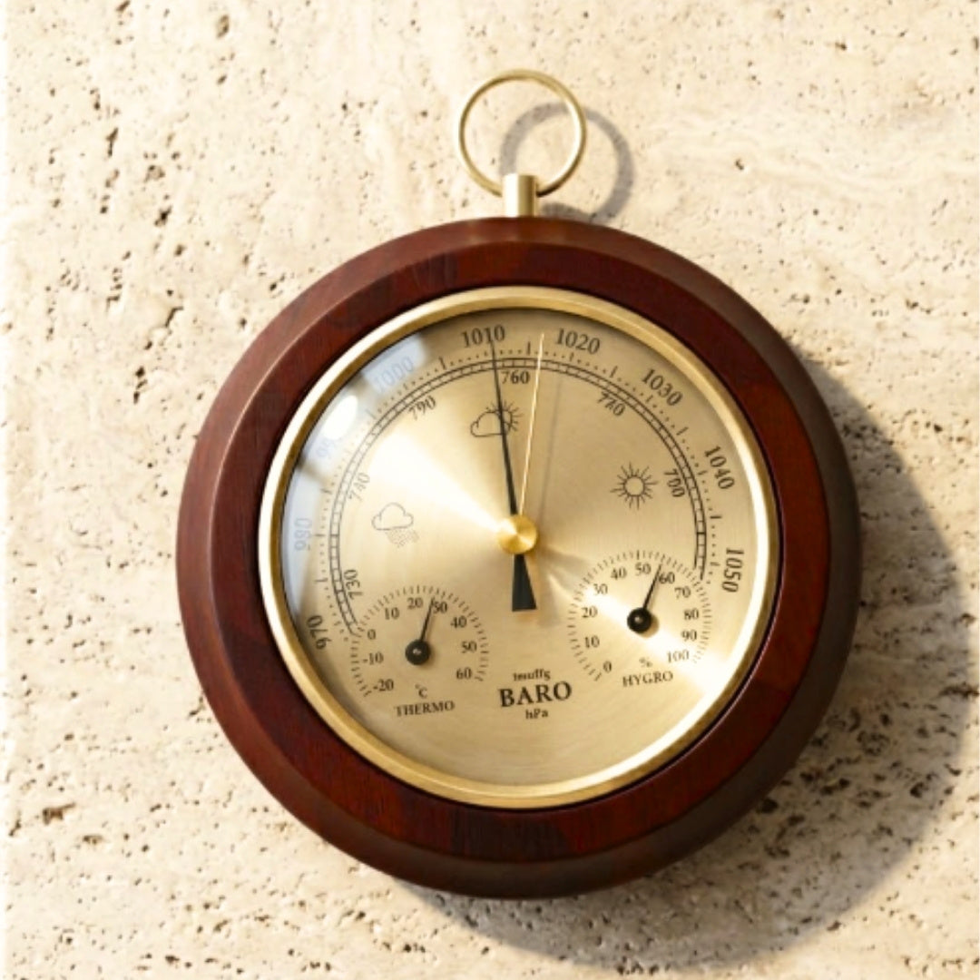 Stazione meteorologica 3 in 1 termometro barometro igrometro rotonda - YG386