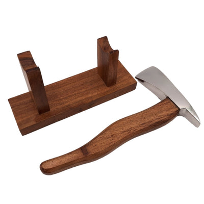Hachette de pompier avec gravure - cadeau métal-bois pour pompier, hauteur 17,5 cm, argent-bronze, cadeau personnalisé pour toutes occasions