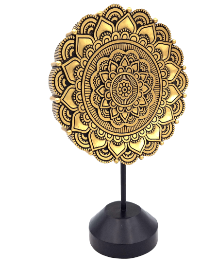 Oval Mandala Figurine - Buddhist decoration - 35cm - 44032FJH