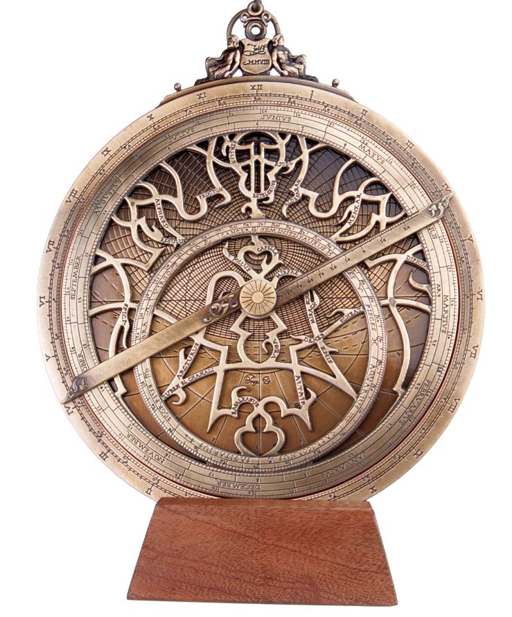 Großes europäisches Astrolabium - Durchmesser 20 cm - Premium-Geschenk für Astronomen oder Segler - H35
