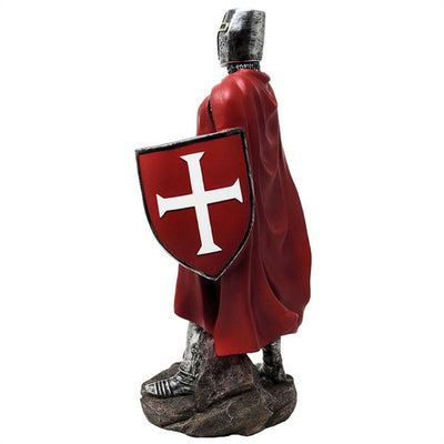 Figurine de chevalier croisé de 30 cm en polyrésine, personnalisable par gravure