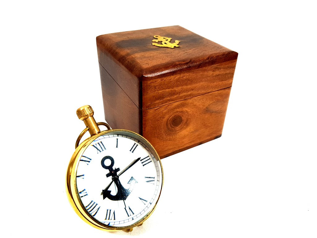 Nautical Clock in a Wooden Box NI406A/1