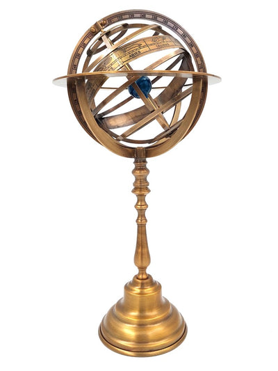 Astrolabe sphérique en laiton 39cm, personnalisable par gravure
