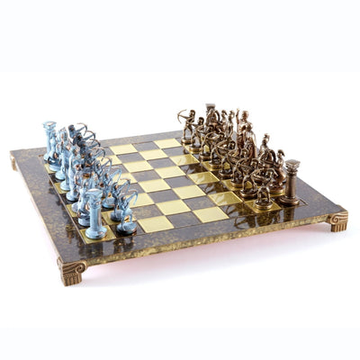 Large Brass Chess Set Archers 44x44cm - Luxury Gift - S10BBRO