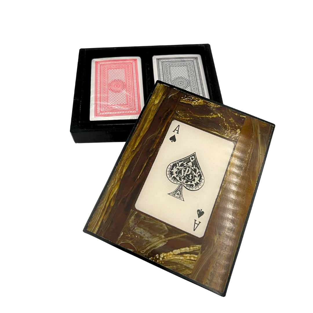 Zwei Kartenspiele in einer Harzbox – 51668