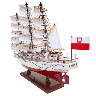 Modèle exclusif du voilier Dar Młodzieży XXL de 71 cm, personnalisable par gravure