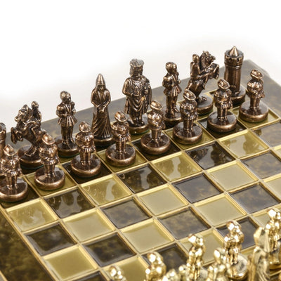 Exclusive Byzantine Metal Chess Set 20x20 cm - S1CBRO