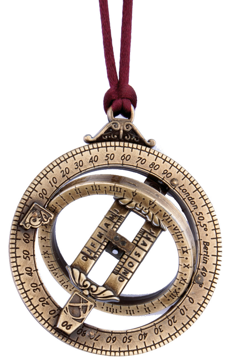 Miniature Sundial - Astronomical Rings - H90