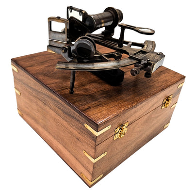 Sestante in ottone in scatola di legno – Replica - NC1517