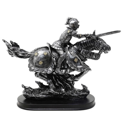 Figur Ritter auf Pferd 31cm – Polyresin, handbemalt – MC-23152