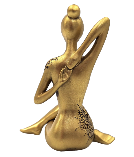 Yoga - goldene Dekofigur – Geschenk für Yoga-Liebhaber - 42721Y2