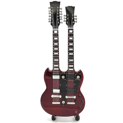 Mini guitar in the style of Led Zeppelin - Jimmy Page - Double Neck MGT-2059