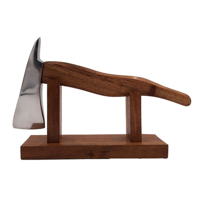 Hachette de pompier avec gravure - cadeau métal-bois pour pompier, hauteur 17,5 cm, argent-bronze, cadeau personnalisé pour toutes occasions