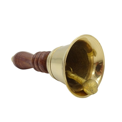 Brass Retro Hand Bell with Wooden Handle