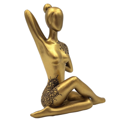 Yoga - goldene Dekofigur – Geschenk für Yoga-Liebhaber - 42721Y2