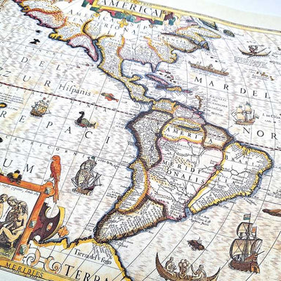 Mappa dell'America 1628r. - J. Hondius Reprint - M1628
