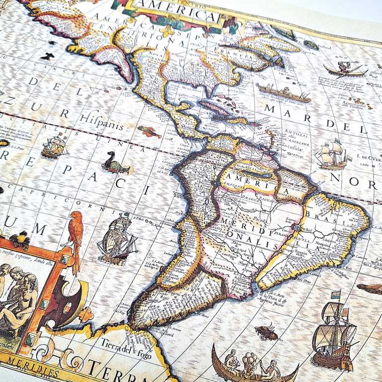 Mappa dell'America 1628r. - J. Hondius Reprint - M1628