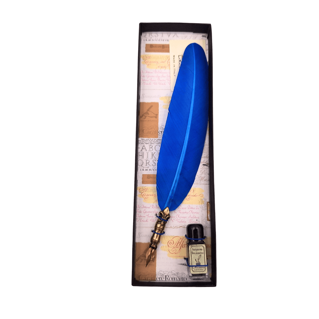 Kalligrafie-Set - blaue Feder - 7651