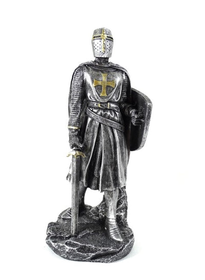 30 cm Crusader Knight Figurine with Engraving