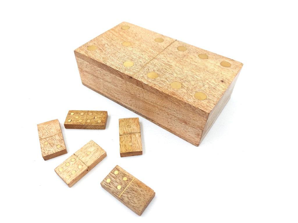 Domino in legno in scatola di legno di mango
 - BR157